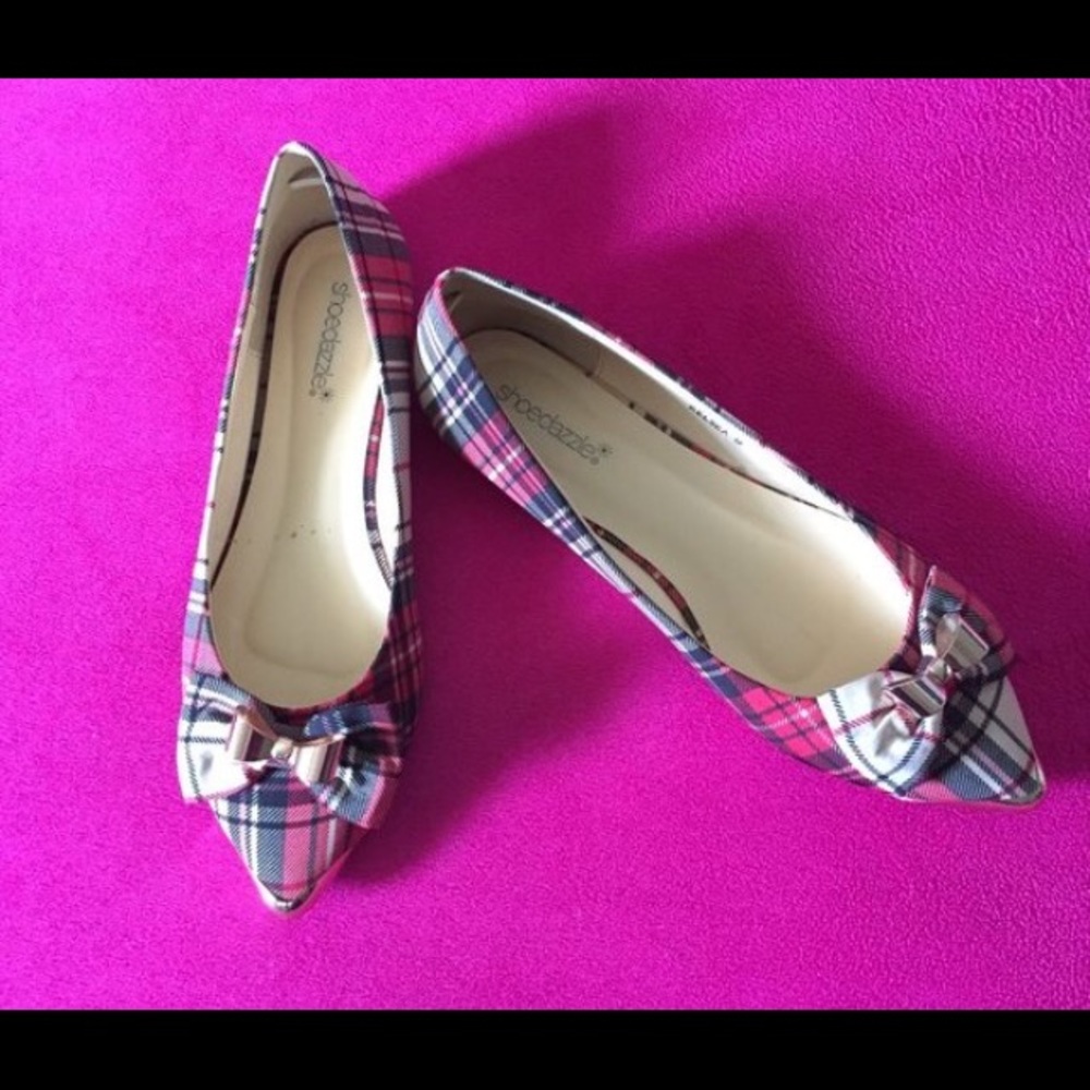 Plaid Kelsea Shoedazzle Flats 9